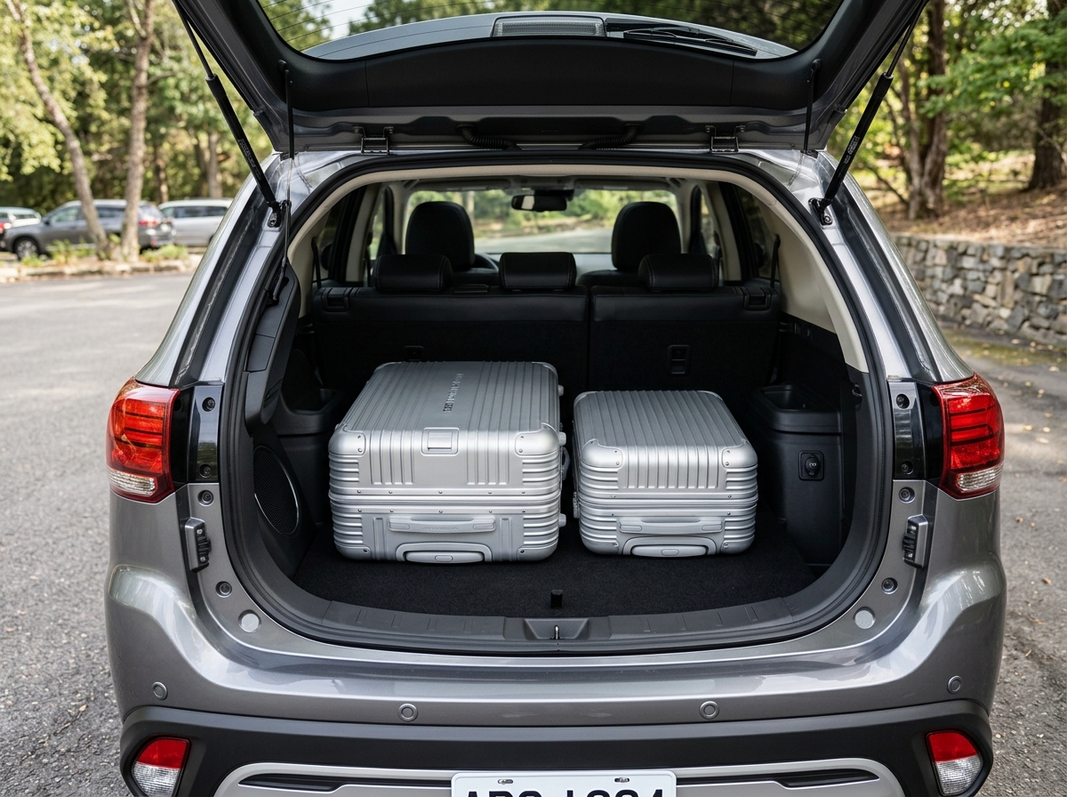 Outlander cargo space with luggage